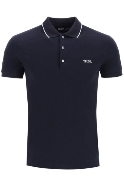 Zegna Logoed Cotton Polo Shirt