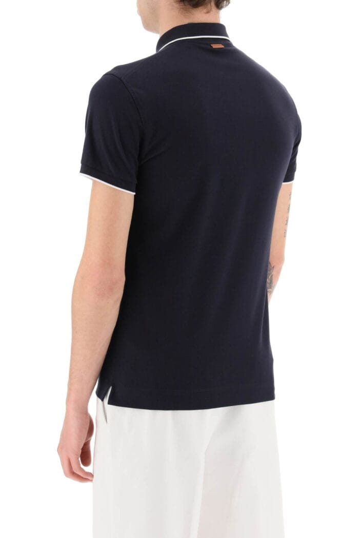 Zegna Logoed Cotton Polo Shirt