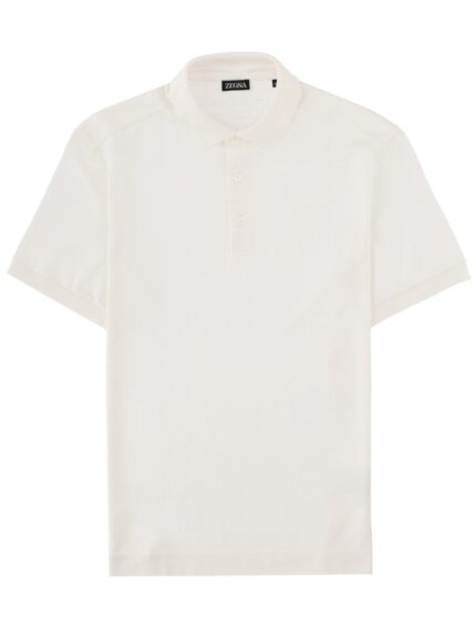 Zegna POLO IN COTONE E SETA