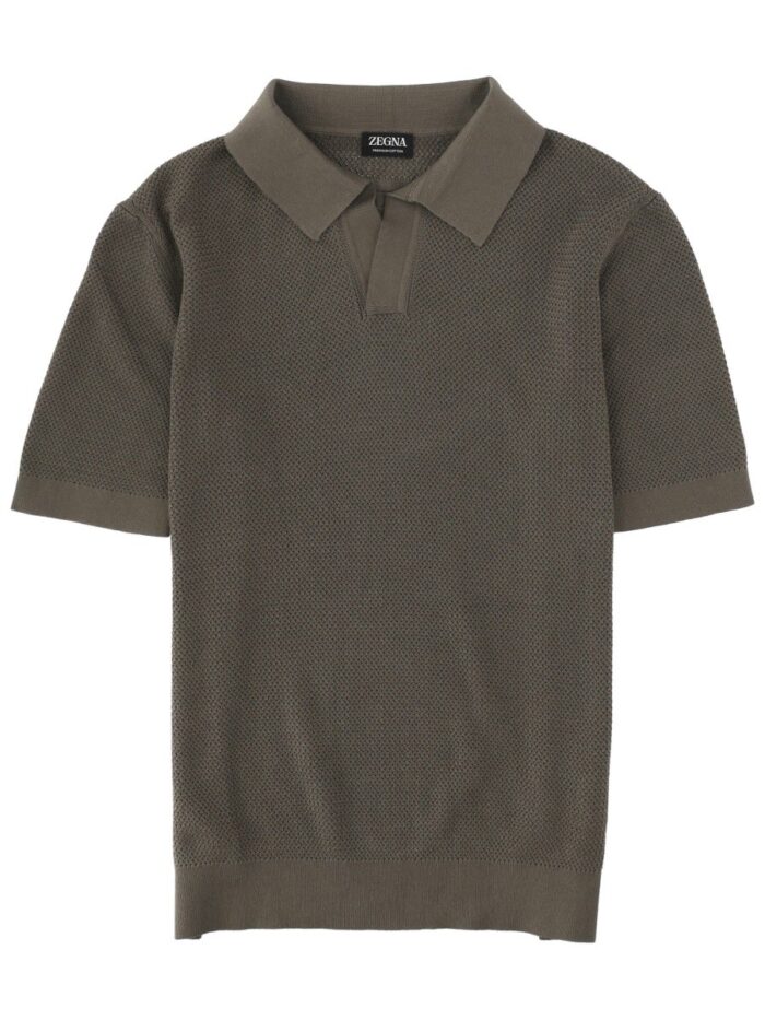 Zegna POLO JACQUARD IN COTONE