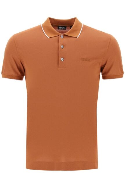 ZEGNA Slim Fit Polo Shirt In Stretch Cotton