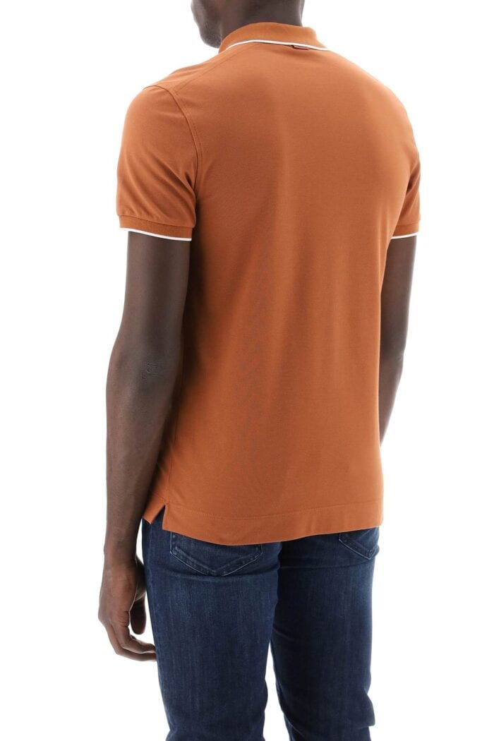 ZEGNA Slim Fit Polo Shirt In Stretch Cotton