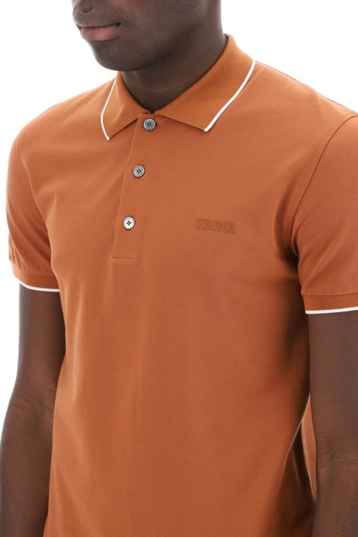 ZEGNA Slim Fit Polo Shirt In Stretch Cotton