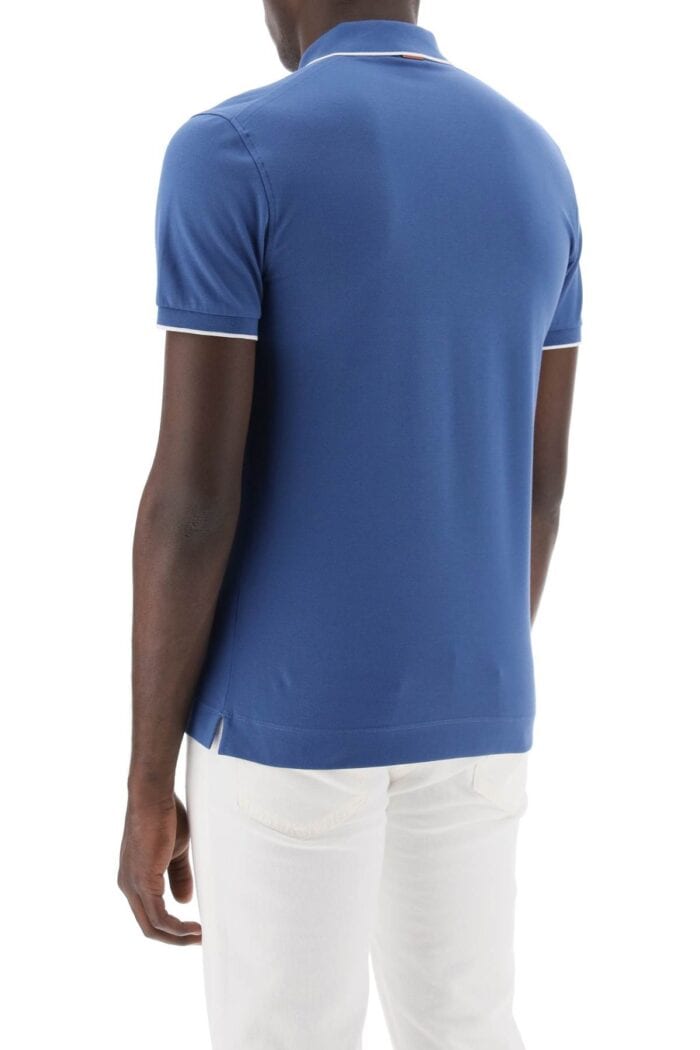 ZEGNA Slim Fit Polo Shirt In Stretch Cotton