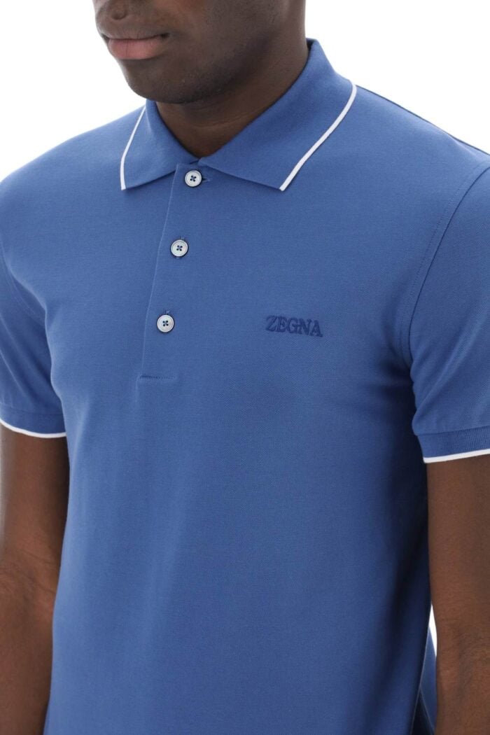 ZEGNA Slim Fit Polo Shirt In Stretch Cotton