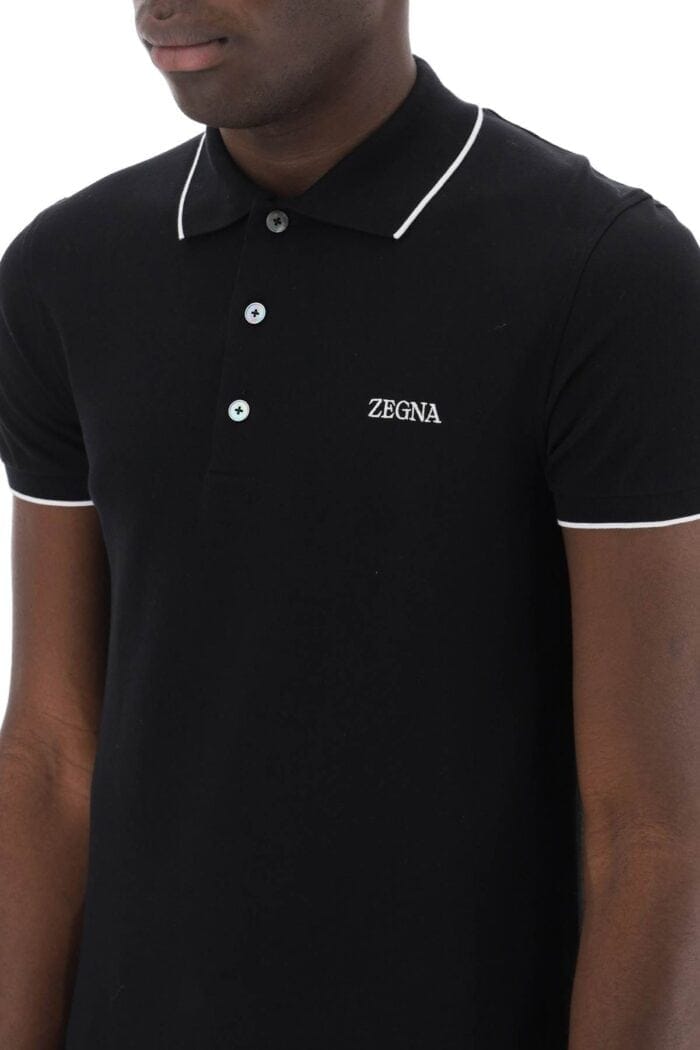 ZEGNA Slim Fit Polo Shirt In Stretch Cotton