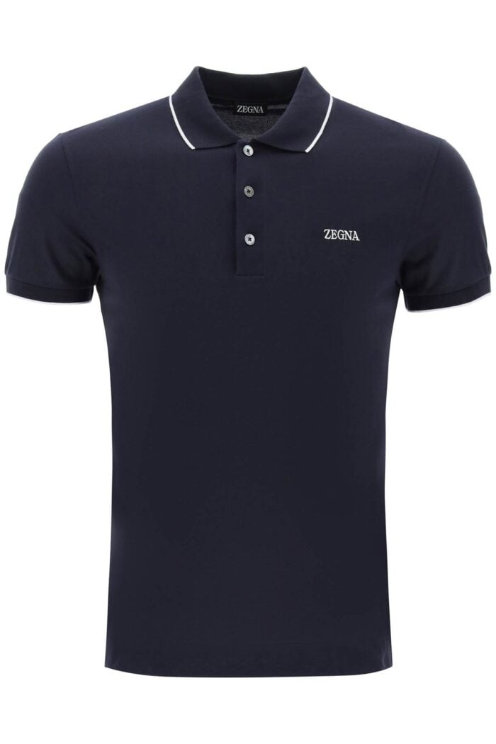 ZEGNA Slim Fit Polo Shirt In Stretch Cotton