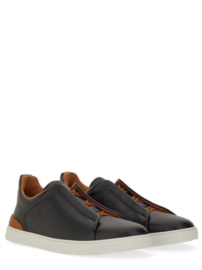 Zegna SNEAKER LOW TOP TRIPLE STITCH