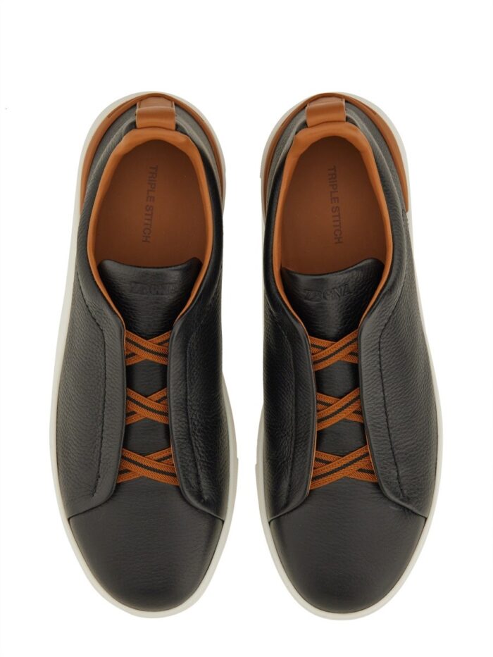 Zegna SNEAKER LOW TOP TRIPLE STITCH