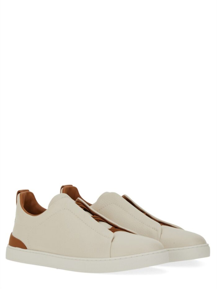 Zegna SNEAKER LOW TOP TRIPLE STITCH