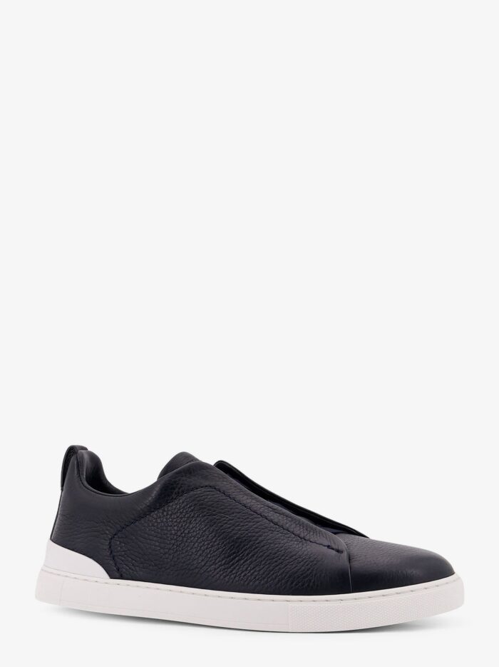 Zegna Triple Stitch Leather Sneakers