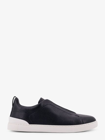 Zegna Triple Stitch Leather Sneakers