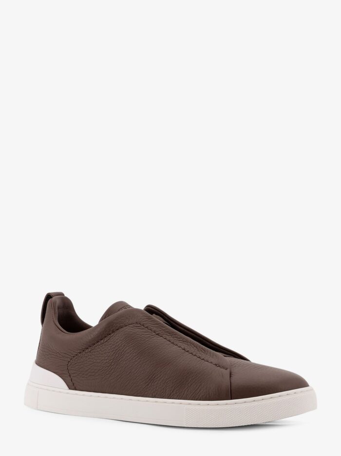 zegna triple stitch low top leather sneakers Zegna Triple Stitch Low-top Leather Sneakers