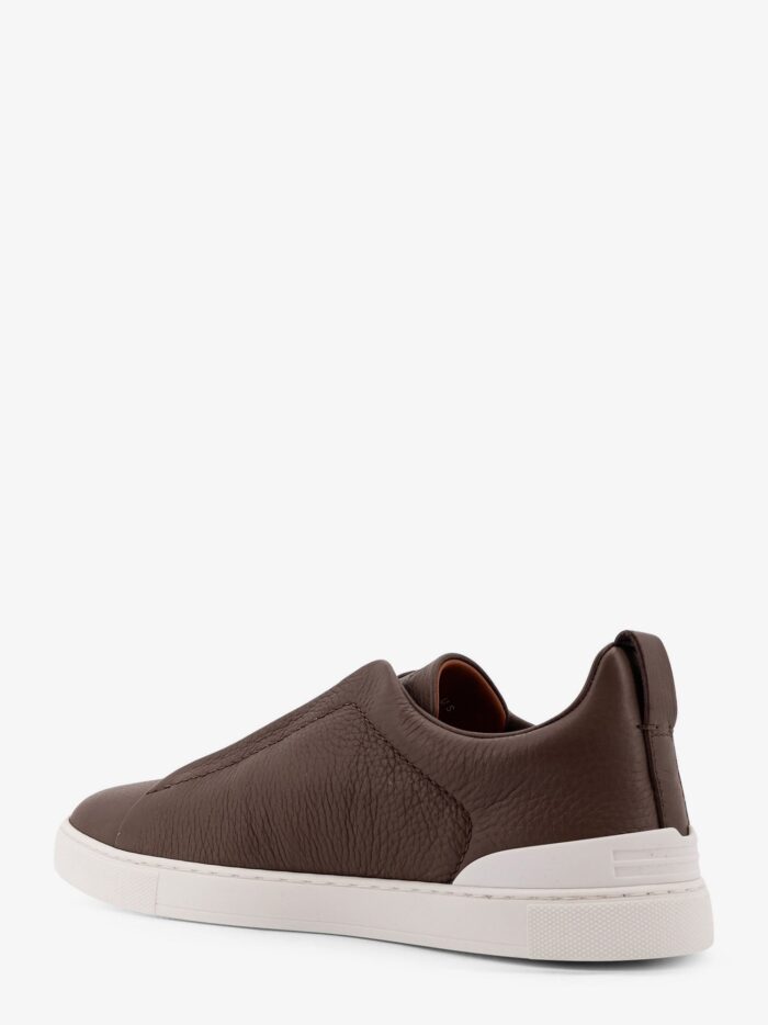 zegna triple stitch low top leather sneakers Zegna Triple Stitch Low-top Leather Sneakers