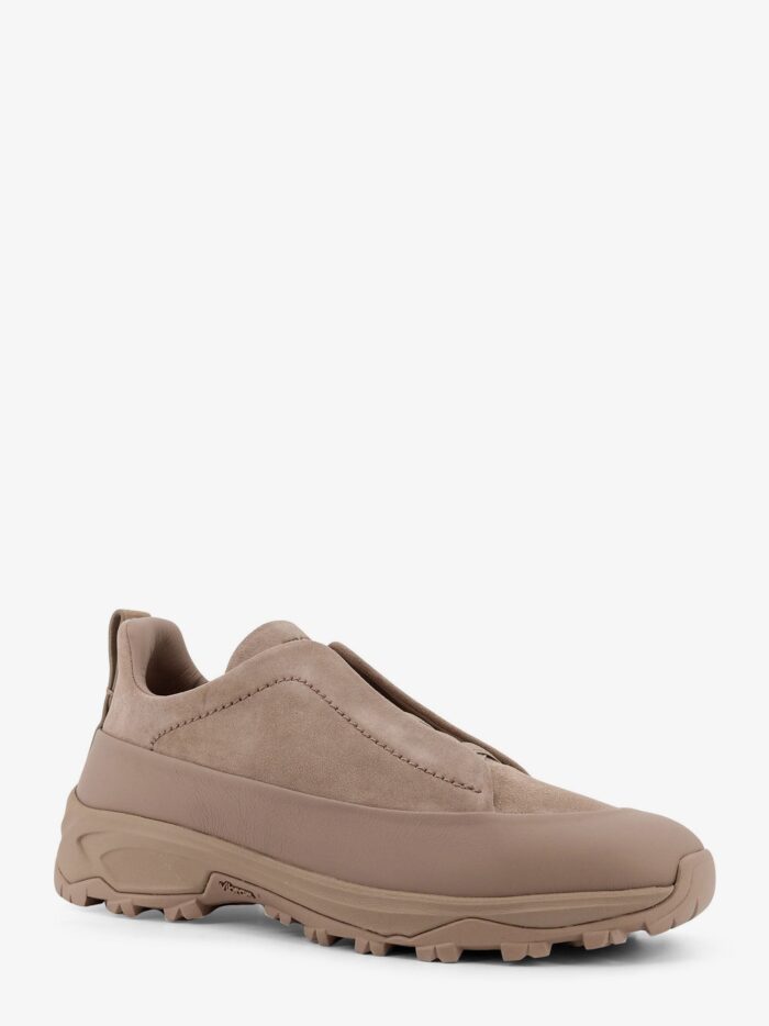 Zegna Triple Stitch Suede Low-top Sneakers