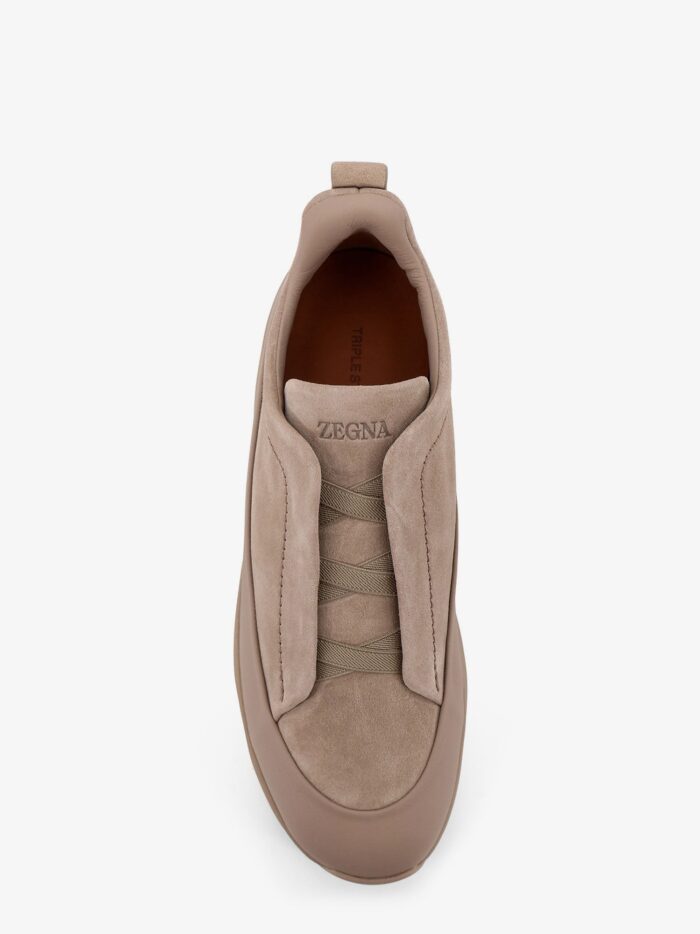 Zegna Triple Stitch Suede Low-top Sneakers