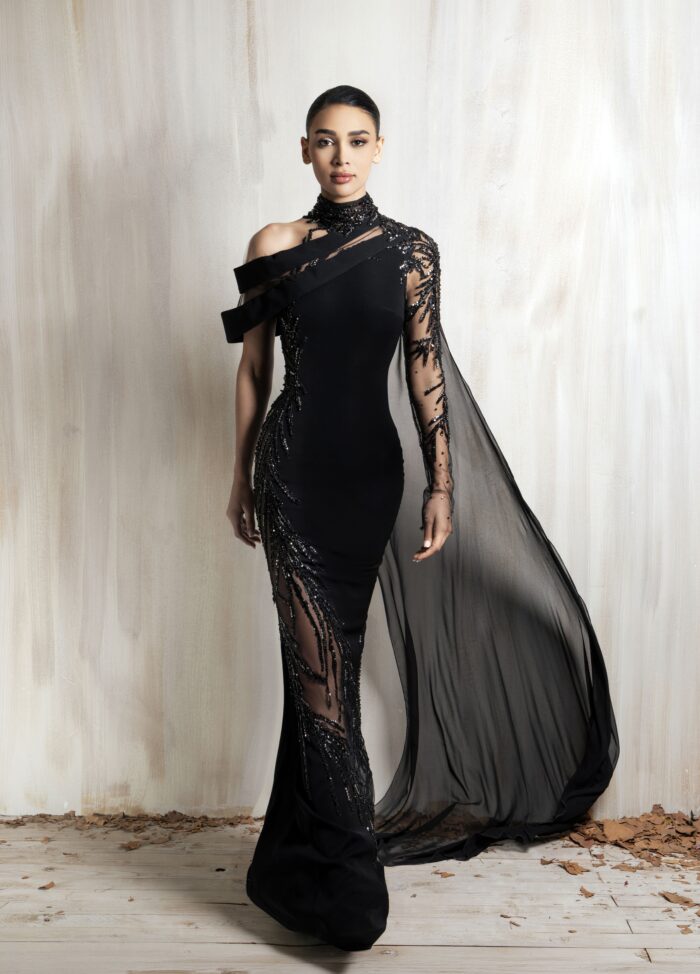 Ziad Nakad Black Asymmetrical Gown Ziad Nakad Black Asymmetrical Gown