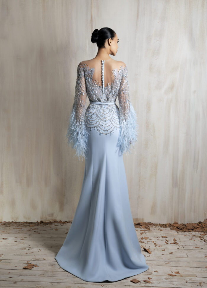 Ziad Nakad Blue Gown
