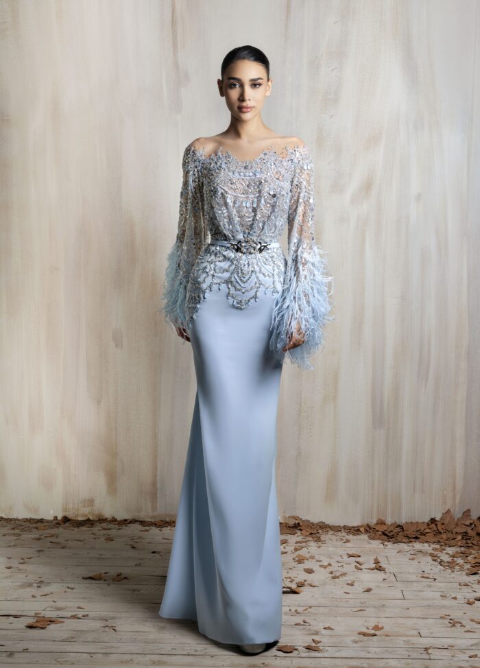 Ziad Nakad Blue Gown Ziad Nakad Blue Gown