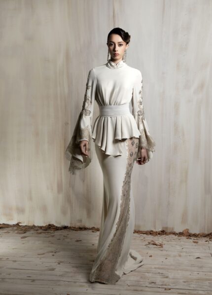 Ziad Nakad Elegant Off-white Gown