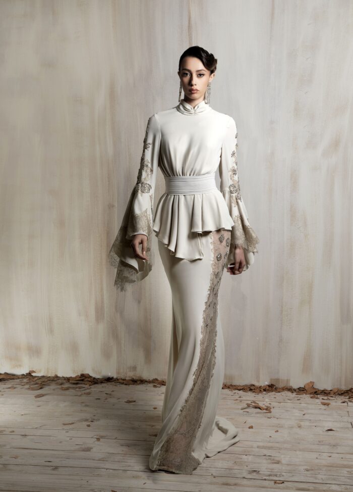 Ziad Nakad Elegant Off-white Gown Ziad Nakad Elegant Off-white Gown