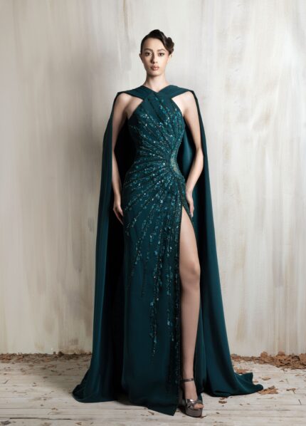 Ziad Nakad Emerald Halter Gown