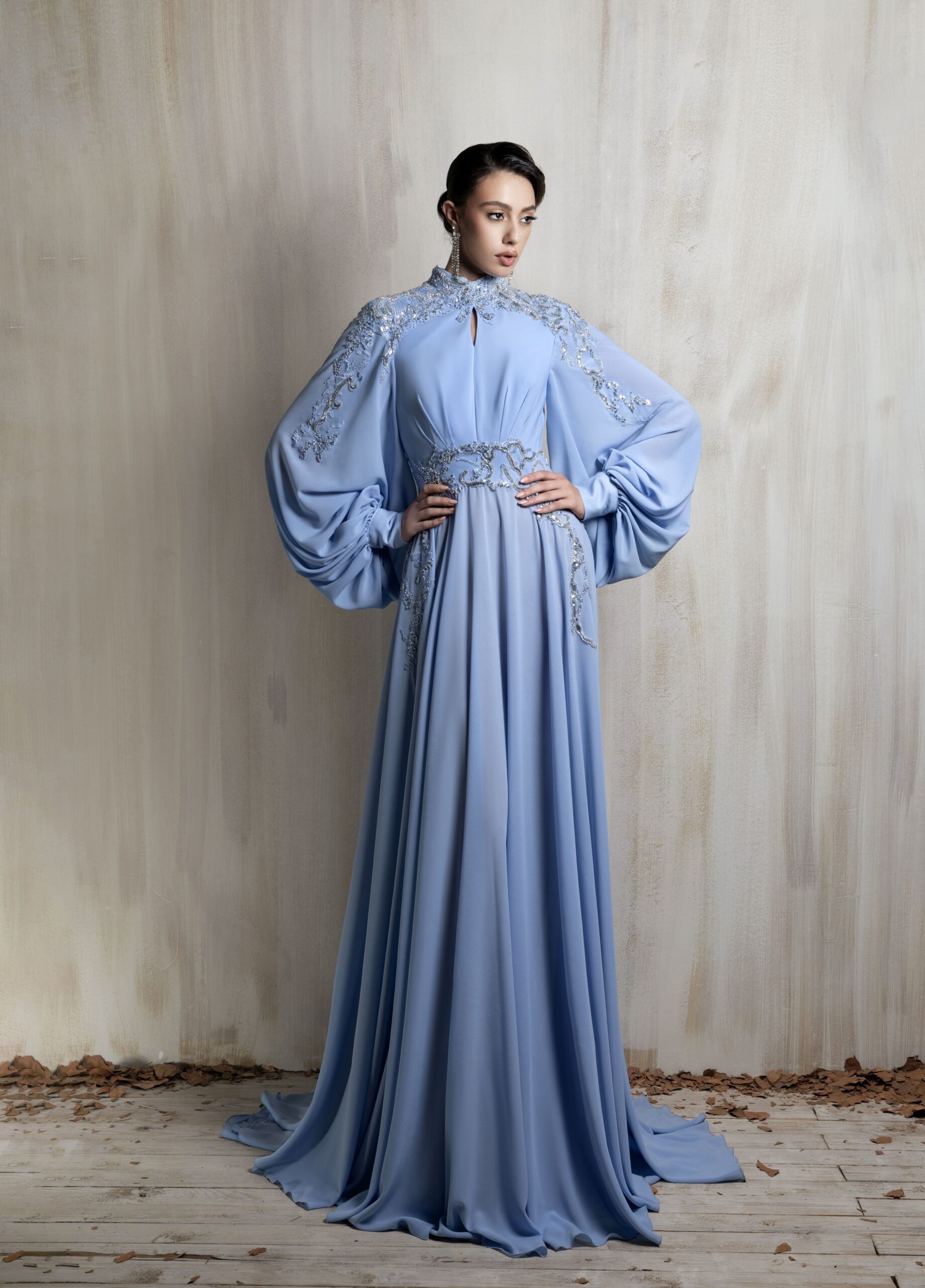 Ziad Nakad Powder Blue Gown