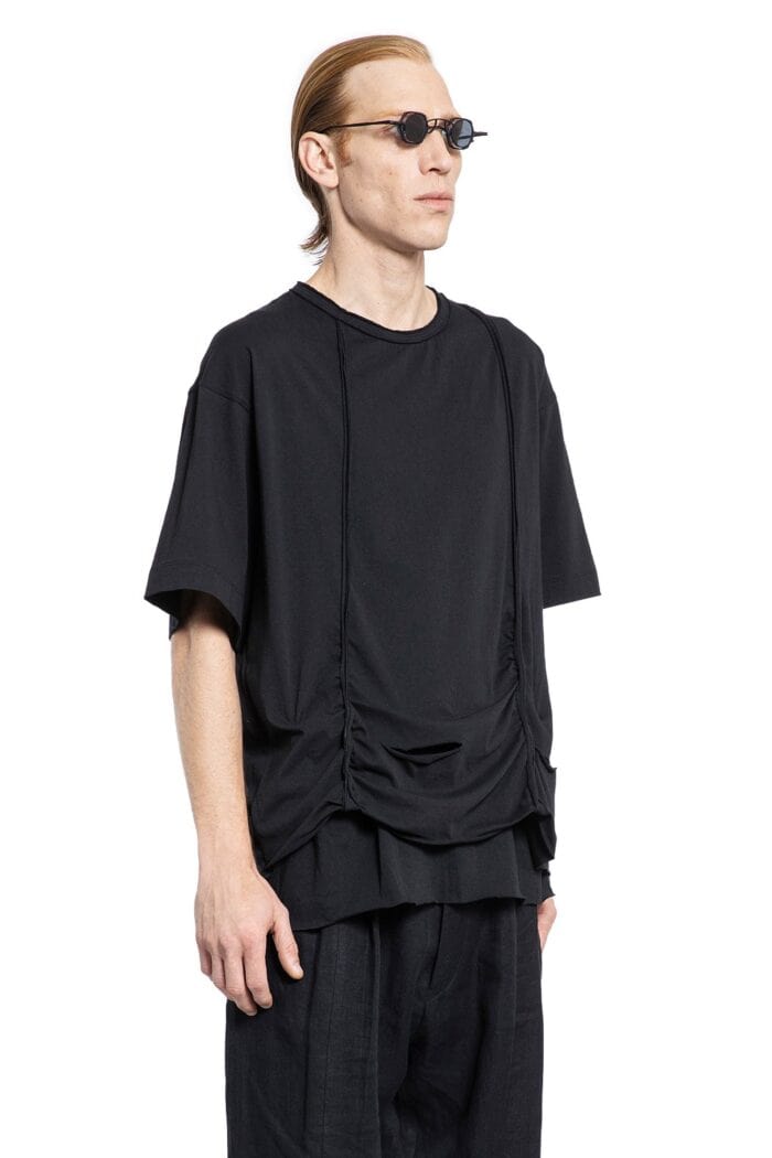 ZIGGY CHEN Distressed Cut-and-sewn Oversized T-shirt