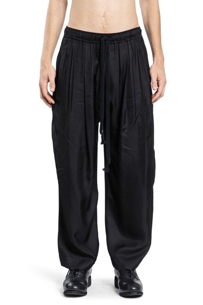 ZIGGY CHEN Viscose Rayon Drawstring Trousers