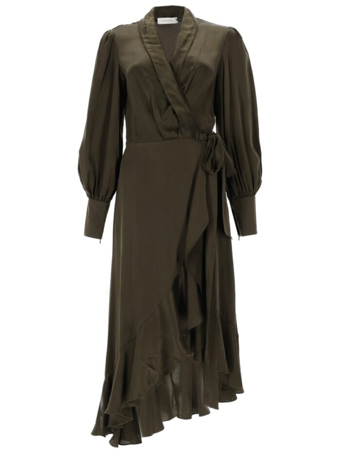 zimmermann abito midi in seta ZIMMERMANN ABITO MIDI IN SETA