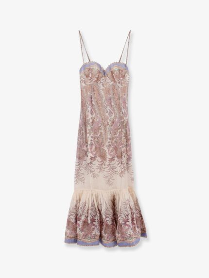 ZIMMERMANN Alchemy Gown Linen And Silk Dress