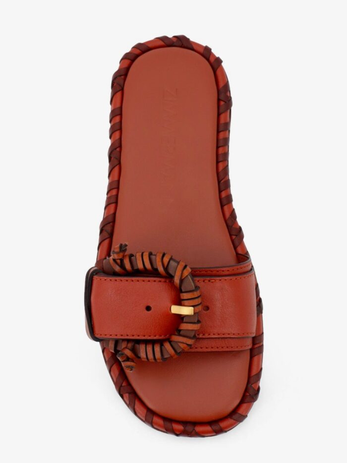 ZIMMERMANN Alchemy Leather Sandals With Woven Details
