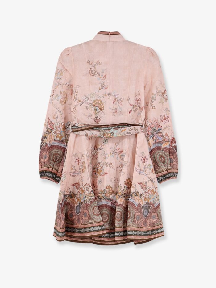 ZIMMERMANN Alchemy Linen Dress With Floral Print