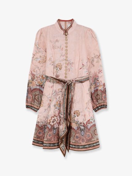 ZIMMERMANN Alchemy Linen Dress With Floral Print