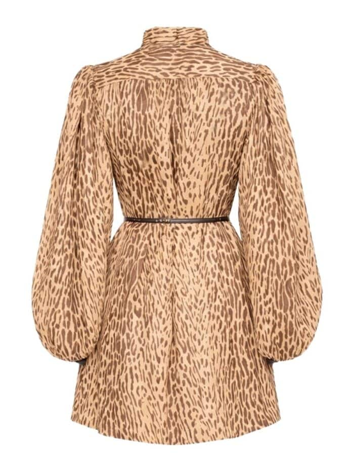 ZIMMERMANN ANIMAL PRINT MINI DRESS