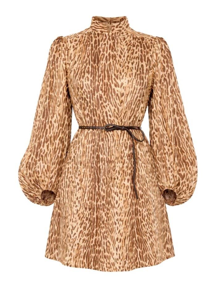 ZIMMERMANN ANIMAL PRINT MINI DRESS