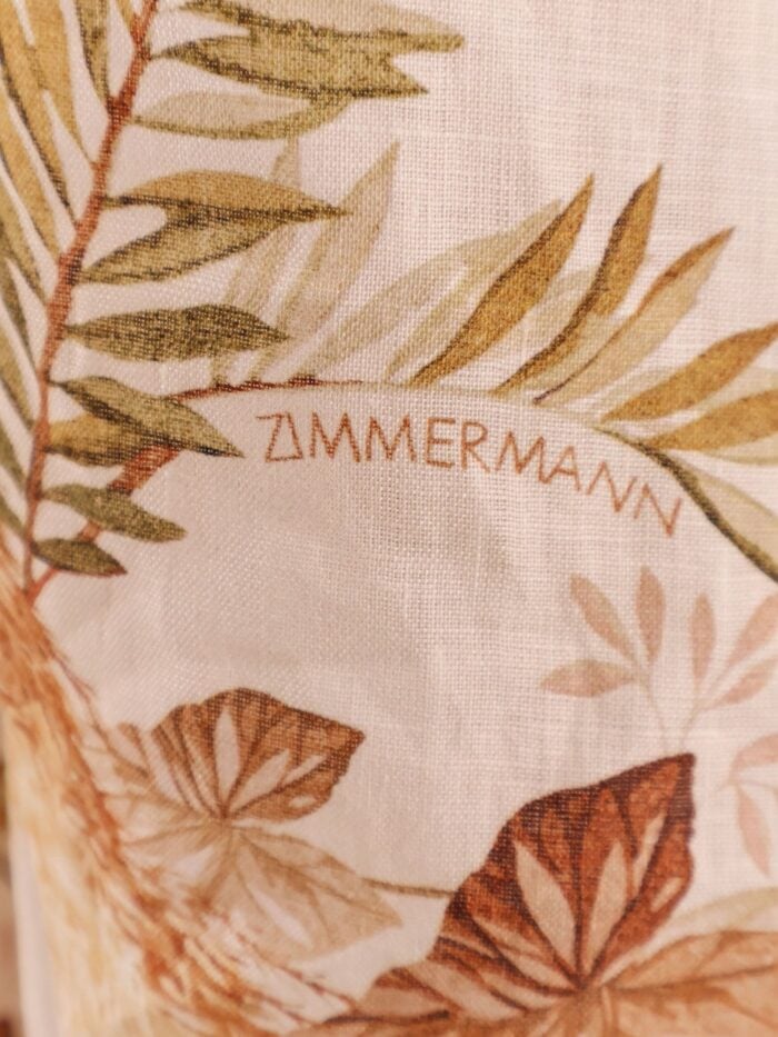ZIMMERMANN Ascension Plunge Linen Midi Dress
