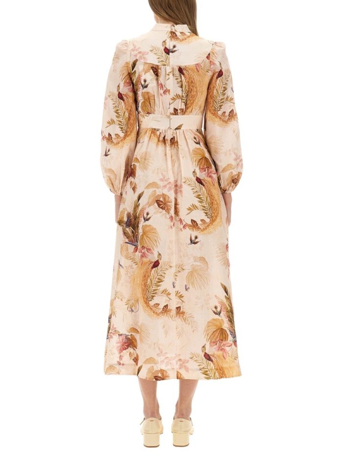 zimmermann "ascension plunge" midi dress ZIMMERMANN "ASCENSION PLUNGE" MIDI DRESS