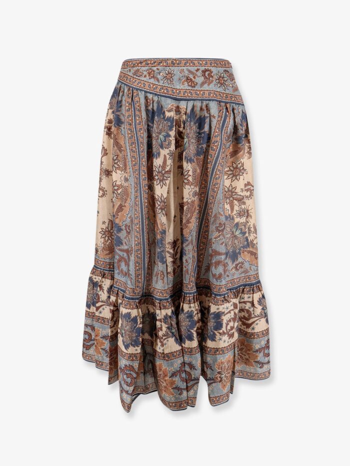 ZIMMERMANN Ascension Tiered Midi Skirt