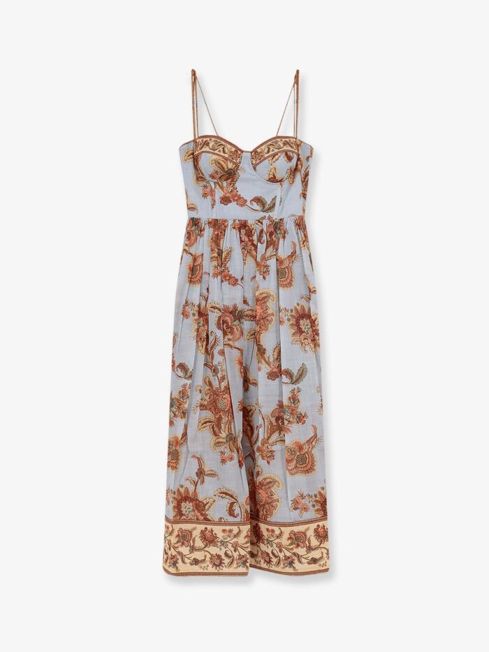 zimmermann aster corset cototn midi dress ZIMMERMANN Aster Corset Cototn Midi Dress