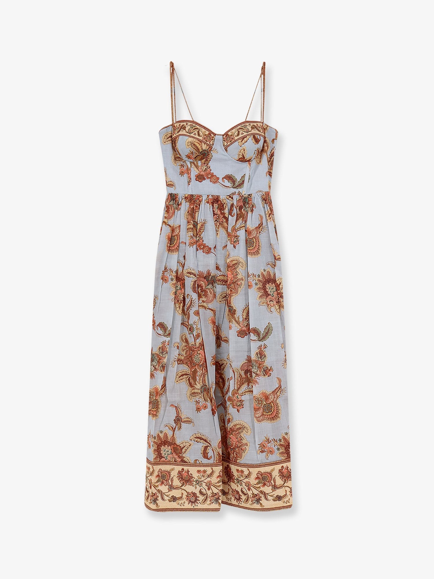 ZIMMERMANN Aster Corset Cototn Midi Dress