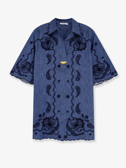 ZIMMERMANN Aster Denim Mini Dress