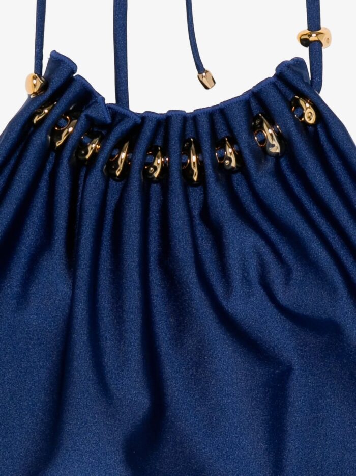 ZIMMERMANN Aster One-piece Swimsuit In Shiny Nylon With Bead Detail