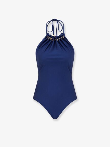 ZIMMERMANN Aster One-piece Swimsuit In Shiny Nylon With Bead Detail