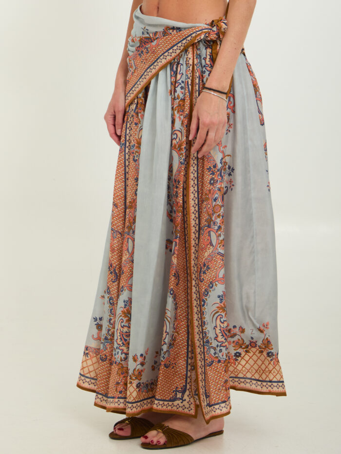 Zimmermann Aster scarf midi skirt
