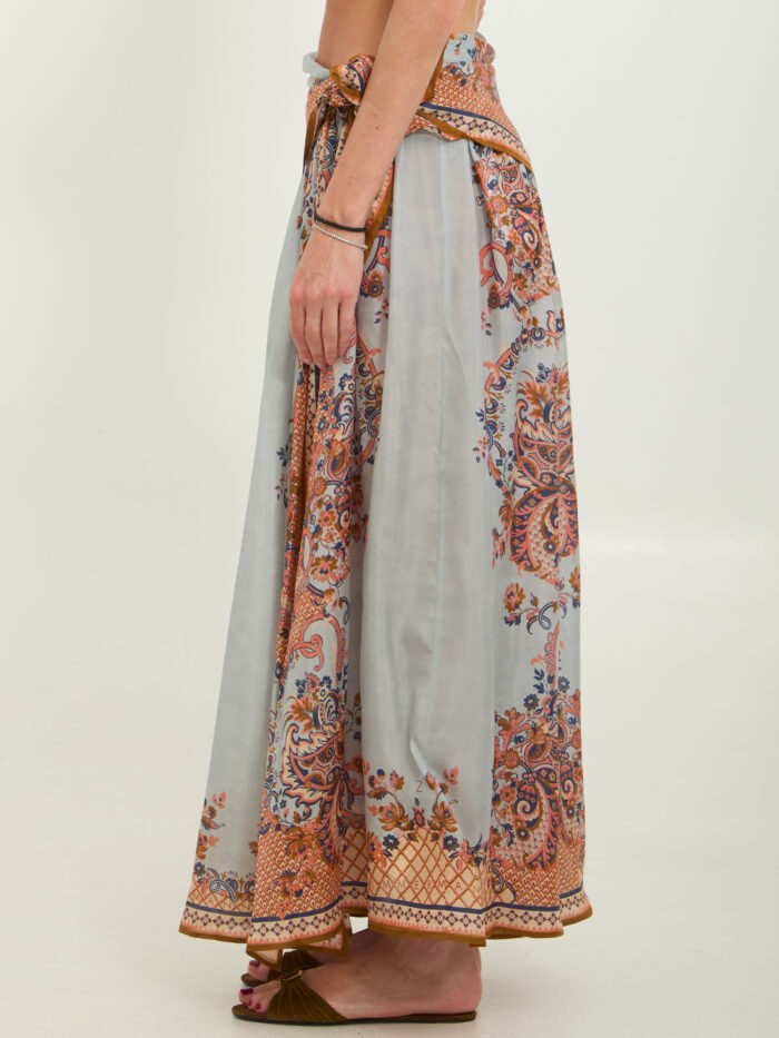 Zimmermann Aster scarf midi skirt