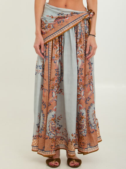 Zimmermann Aster scarf midi skirt