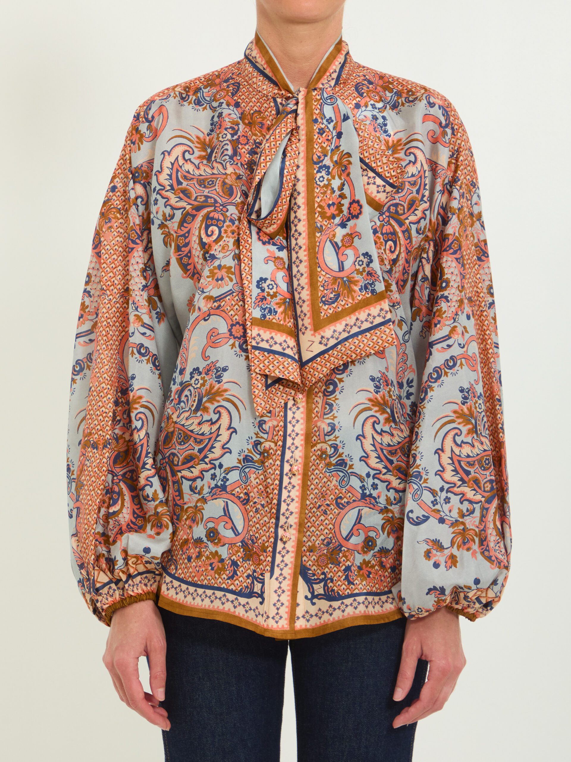 Zimmermann Aster tie neck blouse