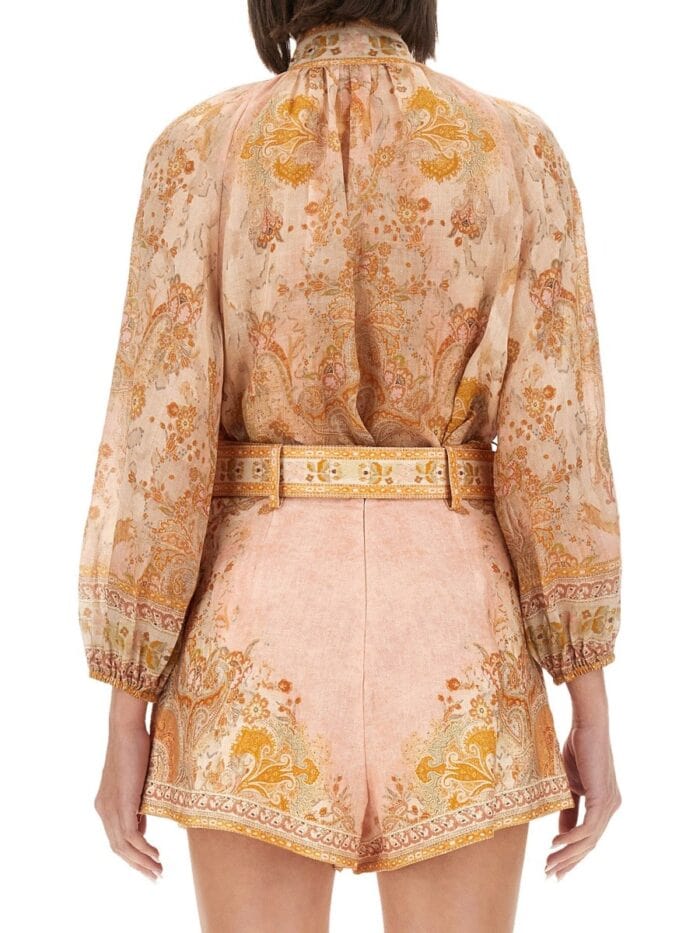 ZIMMERMANN BLOUSE WITH FLORAL PATTERN