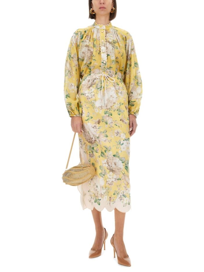 ZIMMERMANN BLOUSE WITH FLORAL PATTERN